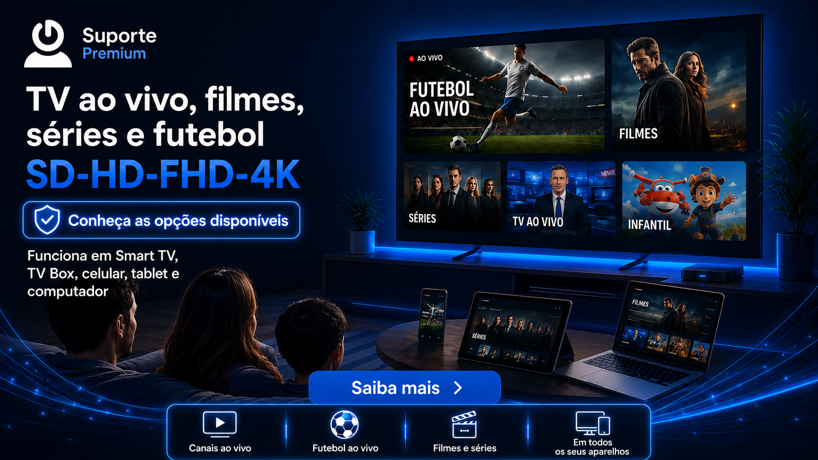 Criativo Suporte Premium Brasil para desktop